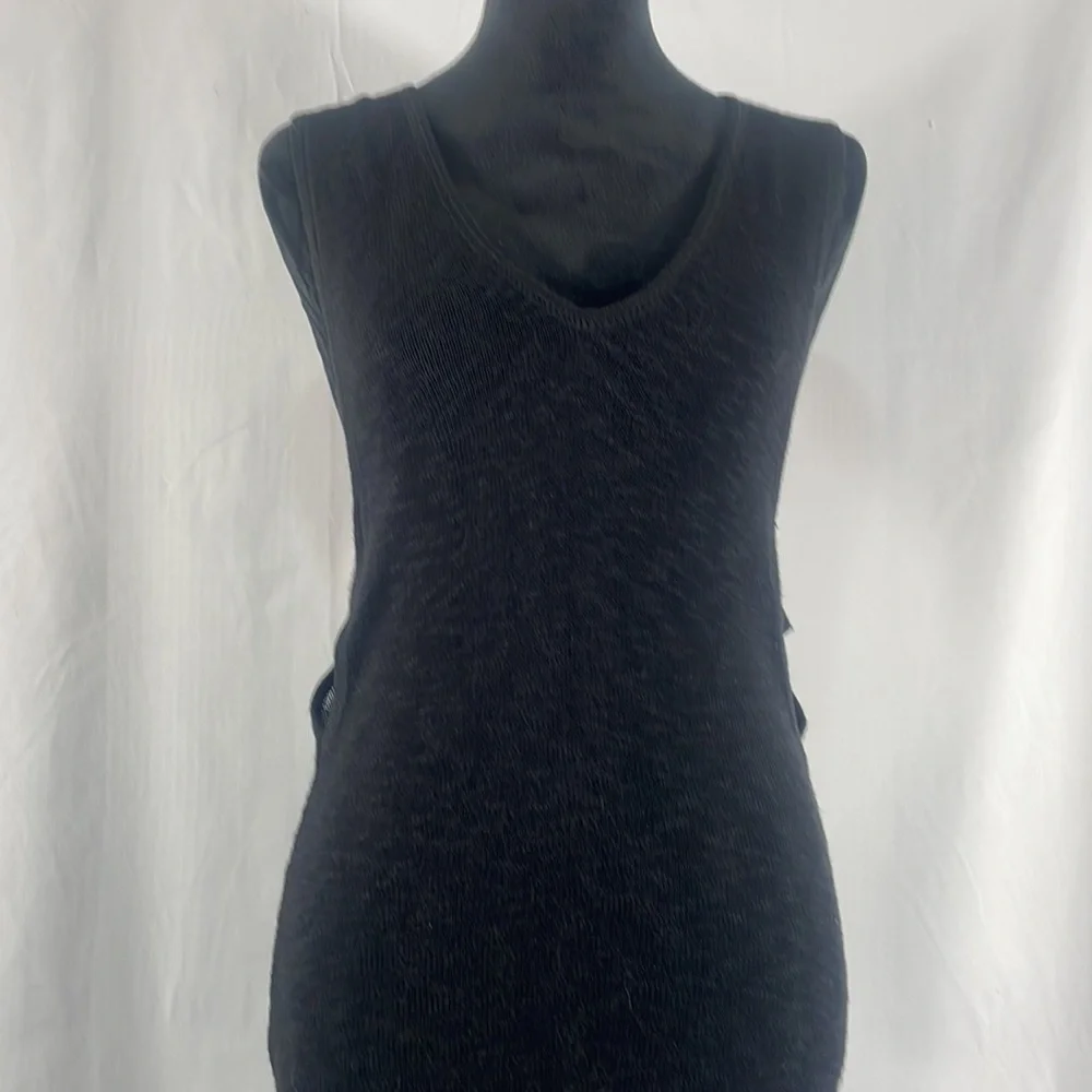 Express Black high low sheer, peek a boo side top, dress,cover, V neck,XS - Picture 2 of 12